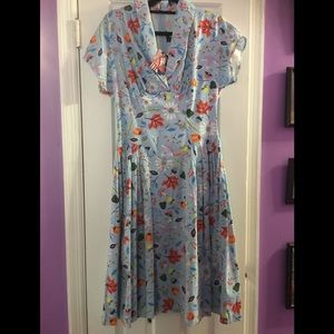 NWT pinup couture dapper day first Frost dress LG